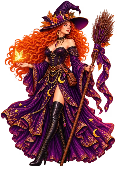 WitchFest vendor character illustration