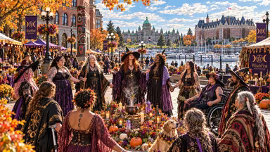 Victoria waterfront ritual circle at WitchFest
